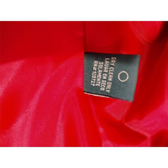 Harve Benard Womens Red Wool Blend Short Coat With Button Closure & Collar - Picture 6 of 7